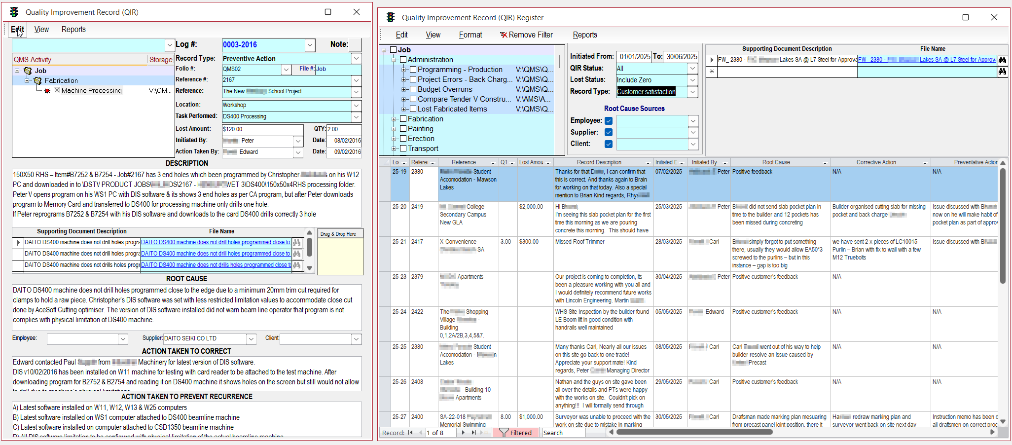 AceSoftERP quality assurance and control module